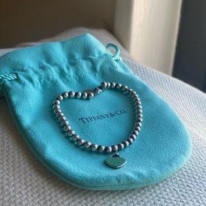 Tiffany enamel heart bracelet